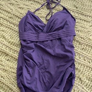 One piece purple swimsuit lightly worn